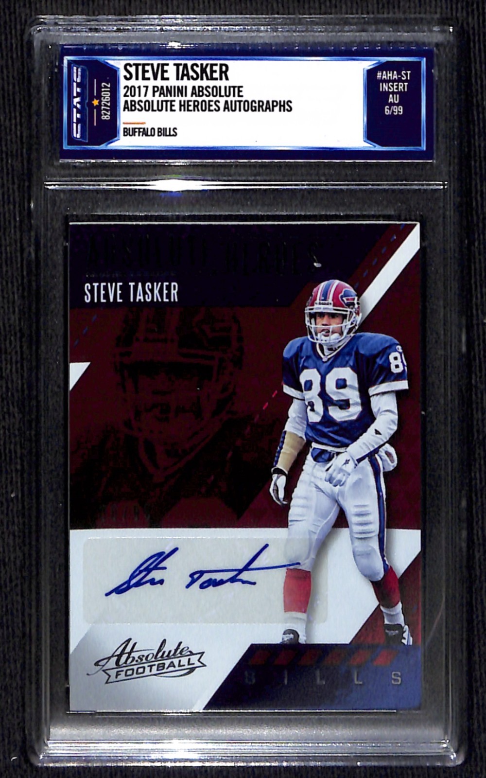 17 Panini Absolute Absolute Heroes Autographs #AHA-ST  Steve Tasker AU SN99 0194