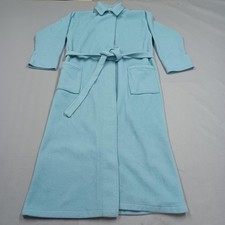 L.L. Bean Robe Womens Extra Large Blue Fleece Kimono Belted Loop Collared