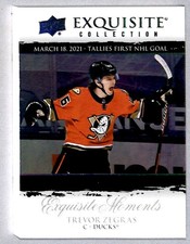 Trevor Zegras 2021-22 UD Exquisite Moments Rookie /399 #ECM-TZ *ML* Anaheim