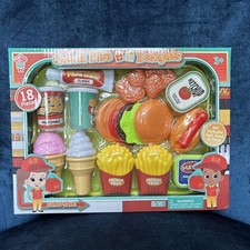 Quick Bite Delights Drive Thru Pretend Play 18 Pcs Fast Food Plastic 3  NEW