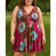 Monsoon Floral Silk Summer Wedding Occasion Dress London V neck Size 16