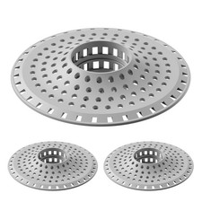 Aluvor Bathtub Drain Hair Catcher,Silicone Tub Catcher Off-white