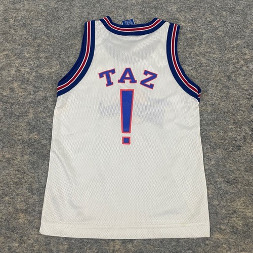 VTG Champion Taz Space Jam Tune Squad Basketball Jersey White Youth XS 4-5 Movie - Picture 5 of 9