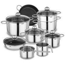 KOPF Josie Kochtopfset 14-teilig 18/10 Edelstahl Induktion inkl. Pfannen