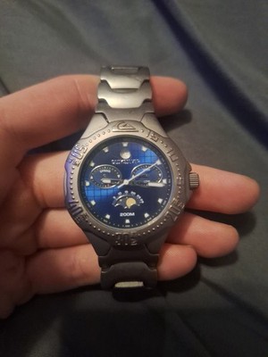 Vintage Quiksilver Divers Watch Blue Dial QST4000 Water Resistant 200M Titanium