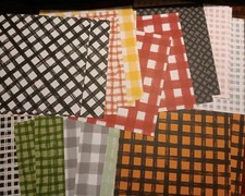 Stampin' Up 12  X 12  GINGHAM COTTAGE Qty:24 Designer Series Paper- DOUBLESIDE