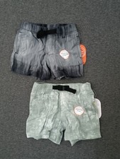 Wonder Nation Boys 2-Pack Tie Dye Buckle Up Shorts  Buckle Up Black Shorts XS