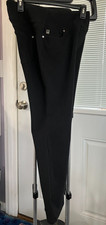 SZ 8P BELLE KIM GRAVEL BLACK JEANS 5 POCKETS PULL ON DC05