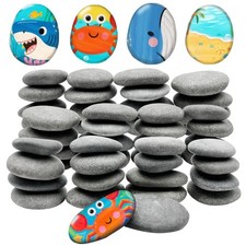 50 PCS 2-3 Inch Natural Smooth River Rocks for Painting Arts Crafts Decor