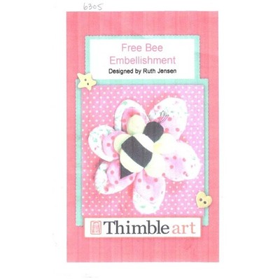 Thimble Art Free Bee Embellishment Sewing Pattern Ruth Jensen 6305 Scrap Project