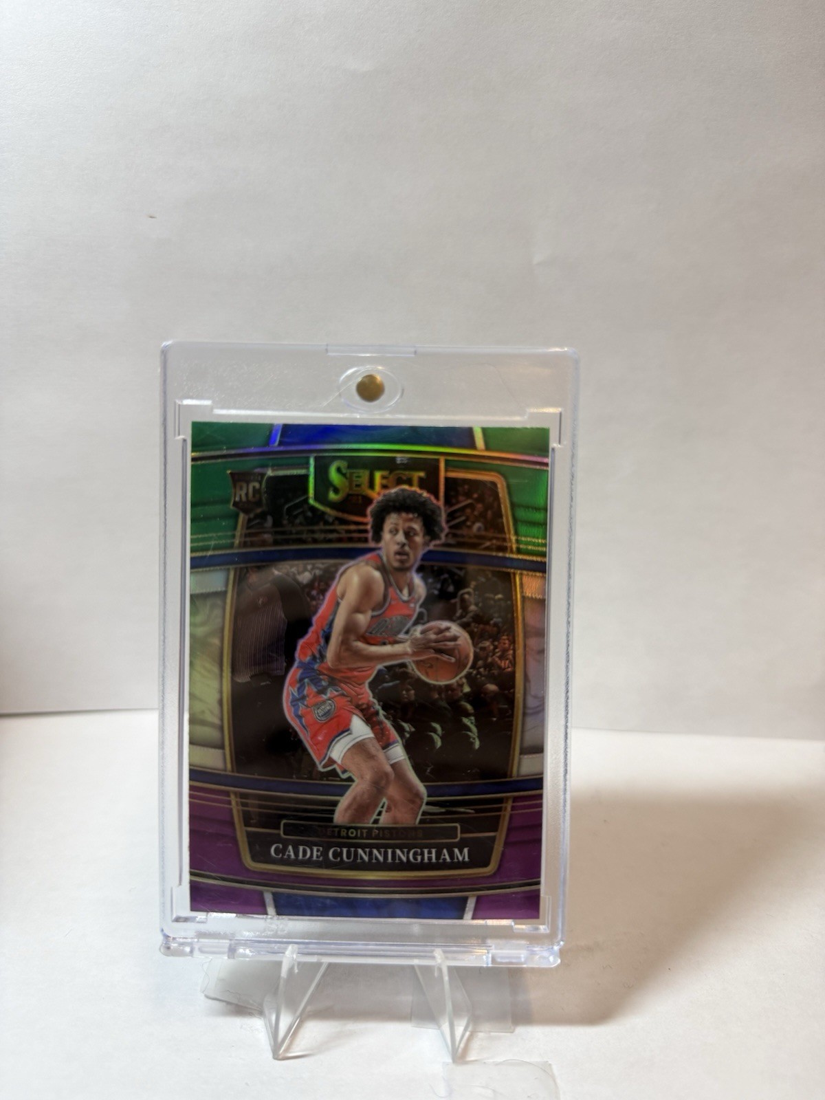 2021-22 Panini Select #11 Cade Cunningham Green White Purple Prizms RC Rookie