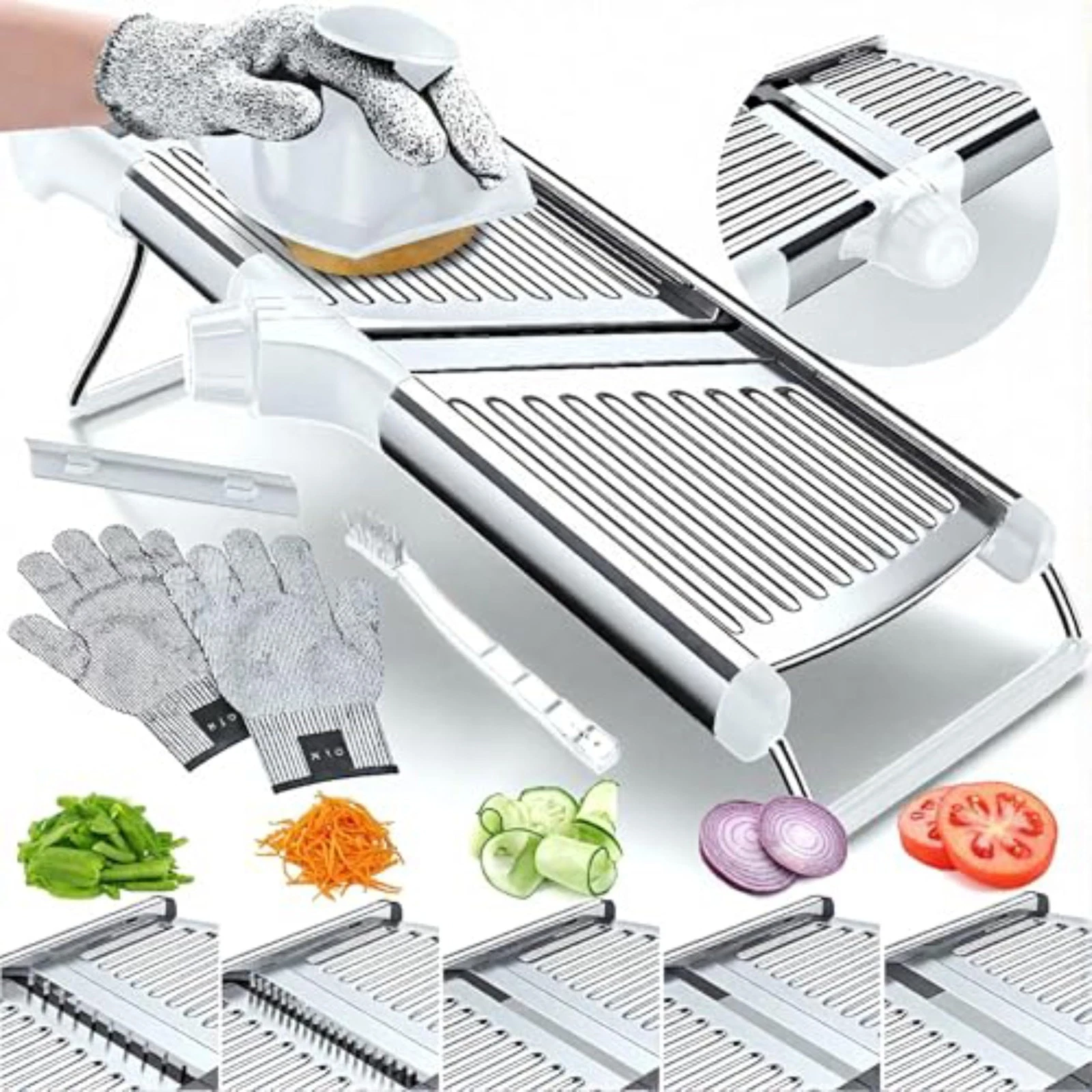 Gramercy Adjustable Mandoline Food Slicer, Mandoline Slicer for Kitchen, Mand...