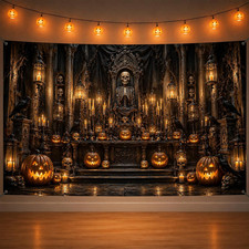 Halloween Backdrop Banner, 71X43 Inches Polyester