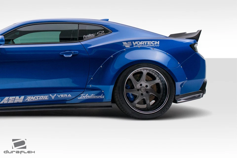 For 2016-2018 Camaro Duraflex Grid Rear Fender Flares - 4 Piece Foto 4 de 4