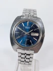 AS-IS REPAIR Vtg Seiko 7006-7007 Men’s Automatic Watch Day Date Blue Dial