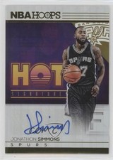 2016-17 Panini NBA Hoops Hot Signatures Jonathon Simmons #20 Auto 0q0