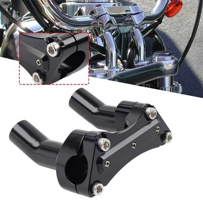 4,5 ''Pullback Lenker Riser Top Clamp Für Harley 1'' Bar Super Wide Glide BLK
