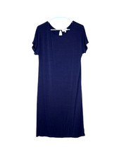 UMGEE Navy Blue Stretchy Short Sleeve Knee Length T-Shirt Dress - S