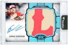 Gunnar Henderson Orioles Signed 2025 Topps Tier One Platinum #ASP-GH #1/1 Card