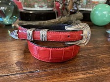 Chacon James Reid style Sterling Silver Belt Buckle 30-32  -1.25  taper.75  nu    