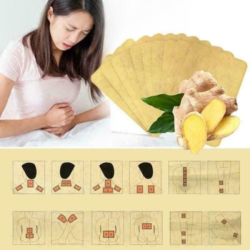 10-50Pcs Ginger Detox Patch Body Neck Knee Pad Pain Relief Swelling Foot Care - Picture 2 of 11