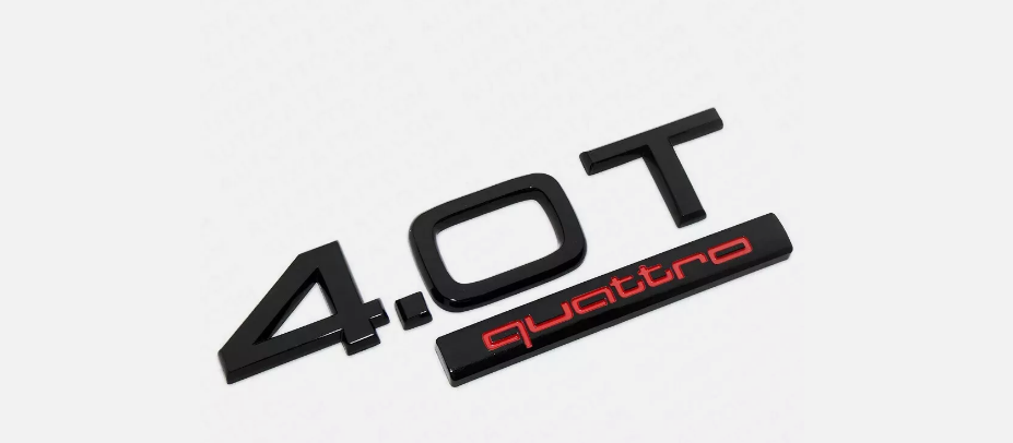 Rear Trunk Deck Lid 4.0T Quattro Nameplate Emblem Logo Badge For Audi NEW