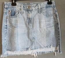 Adriano Goldschmied Mini Skirt Women 28 Blue Denim The Sandy Pockets Zip Casual