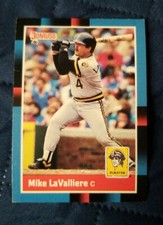 1988 Donruss Pittsburgh Pirates Baseball Card #312 Mike LaValliere