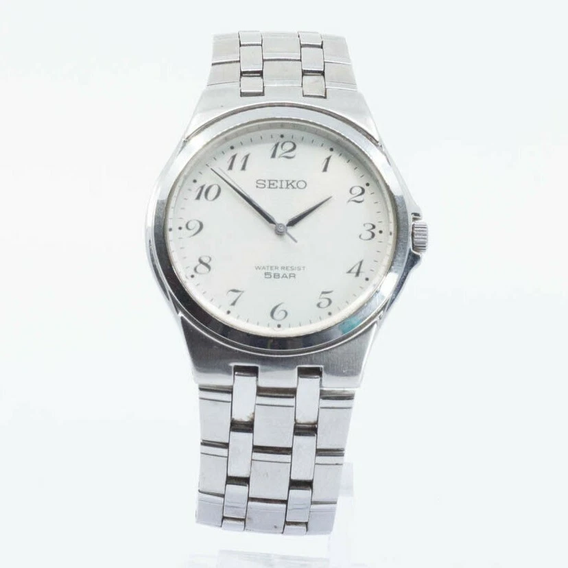 SEIKO QUARTZ 7N01 0EH0 STAINLESS MENS WATCH