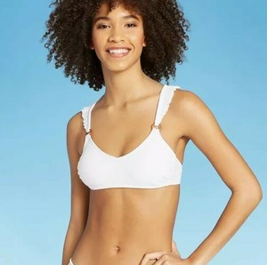 bikini top with ruffle straps