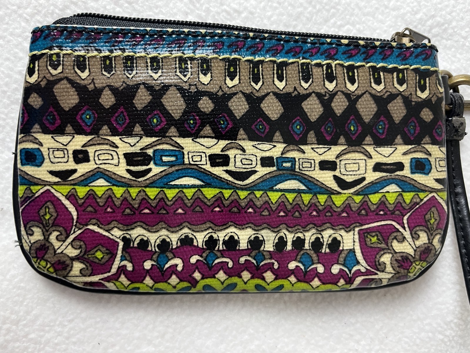 Mudd Multicolored Patterned Wristlet Wallet Clutch - image 2