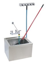 S/S Mop Sink Kit 24"x24"x12" W/BKSF-WB1 Service Faucet
