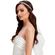Bachelorette Party Decorations Veil - Crystal Veil  Bridal Shower  Bride t...