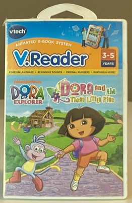 Vtech V.Reader Dora the Explorer & the 3 Pigs Interactive E-Reading Software.