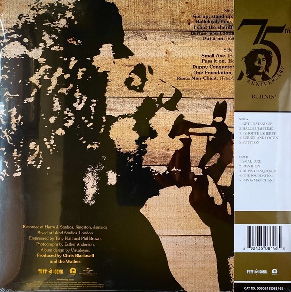 BOB MARLEY & THE WAILERS - Burnin' (VINYL LP, 2020, Half-Speed