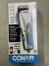 Conair 18 Pc Custom Cut Home Haircutting Kit Clippers Hair Trimmer No Slip Grip