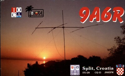 Radio Amateurfunk QSL CARD - 9A6R, Split, Kroatien (2010)