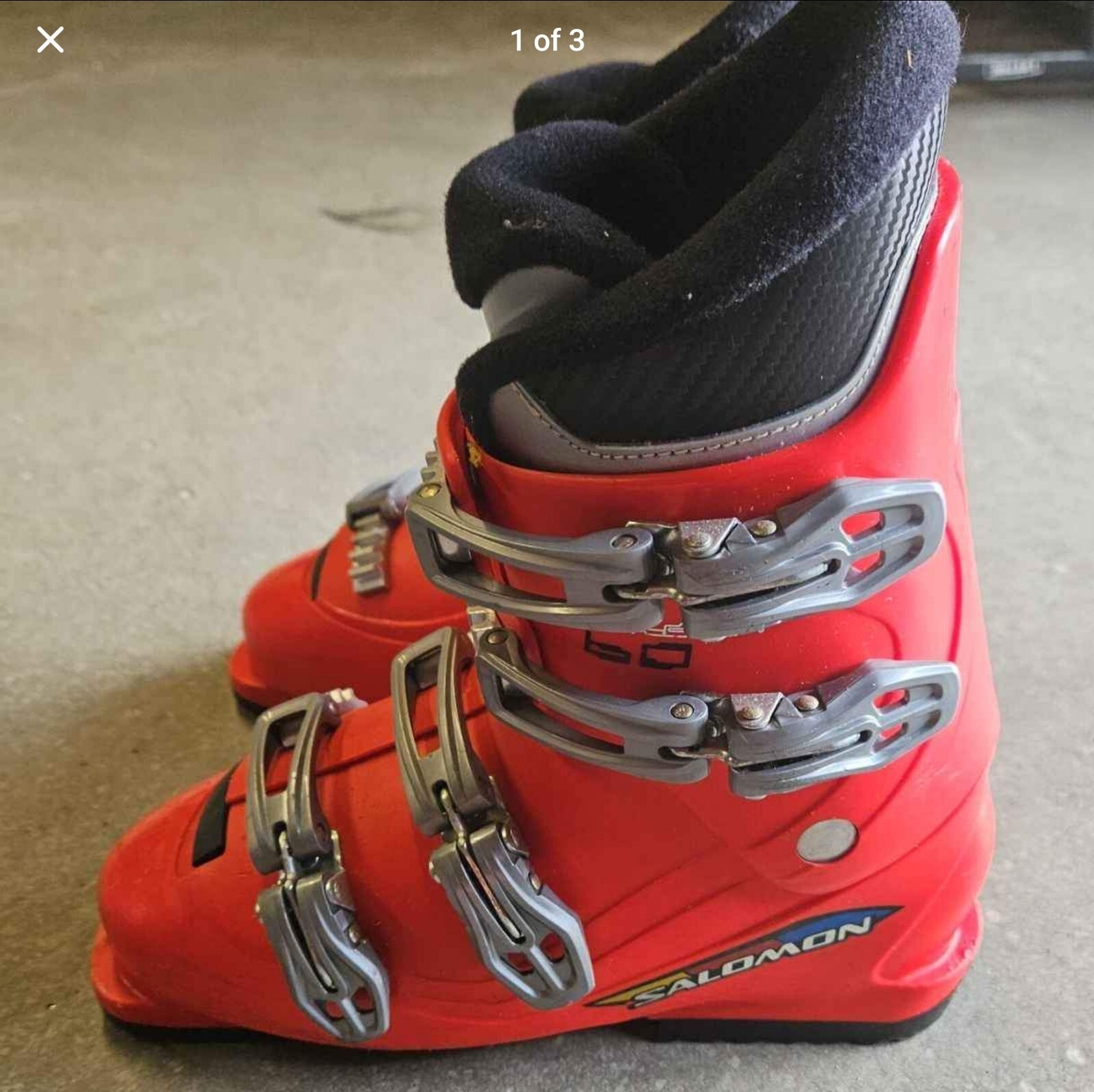 Scarponi da sci rosso salomon 287 mm