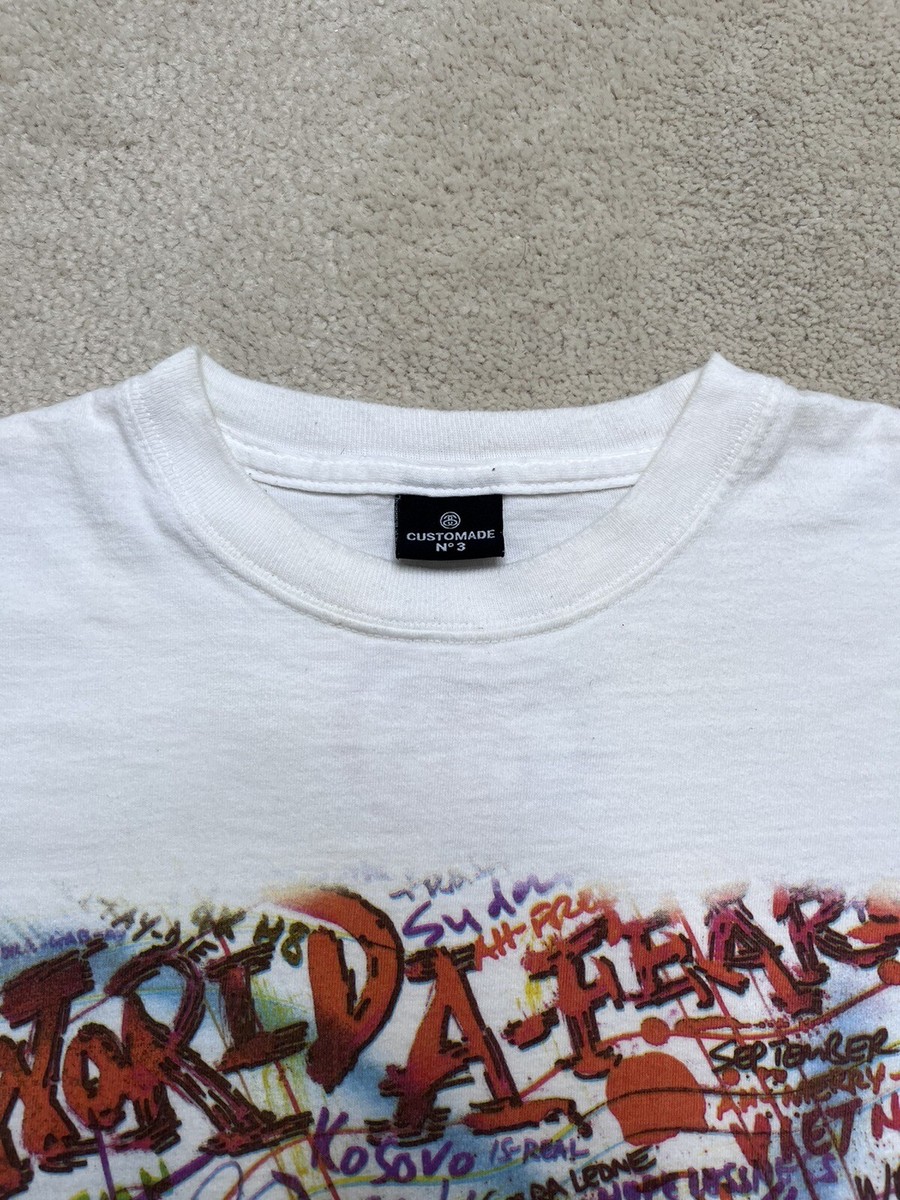 Vintage Stussy Custom Made No 3 “World A Fears” Graffiti