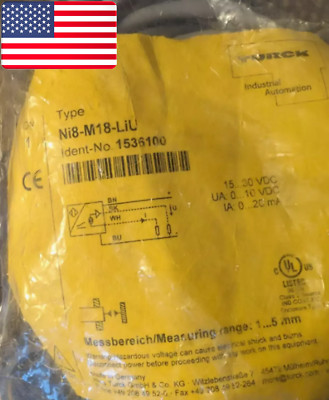 1PCS NEW Turck NI8-M18-LIU Inductive Sensor, 8mm Range, Non-Embeddable-US Stock