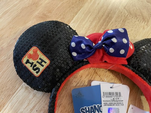 Neu mit Etikett Disney Parks Shanghai limitiert Minnie Mouse Stirnband mit Schleife und Hut - Bild 3 von 10