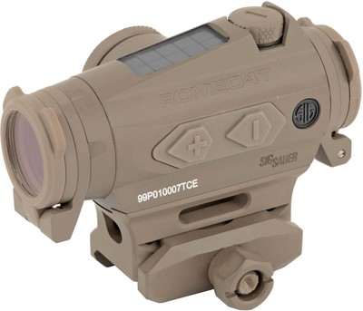 SIG SAUER Romeo4T Red Dot Sight, Ballistic Circle Dot, Solar, 0.5 MOA : SOR43131
