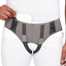 Hernia Support Belt for Men Truss for Inguinal with 2 Removable Compression Pads