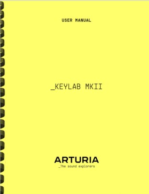 Arturia Keylab MKII Keyboard Controller OWNER'S MANUAL
