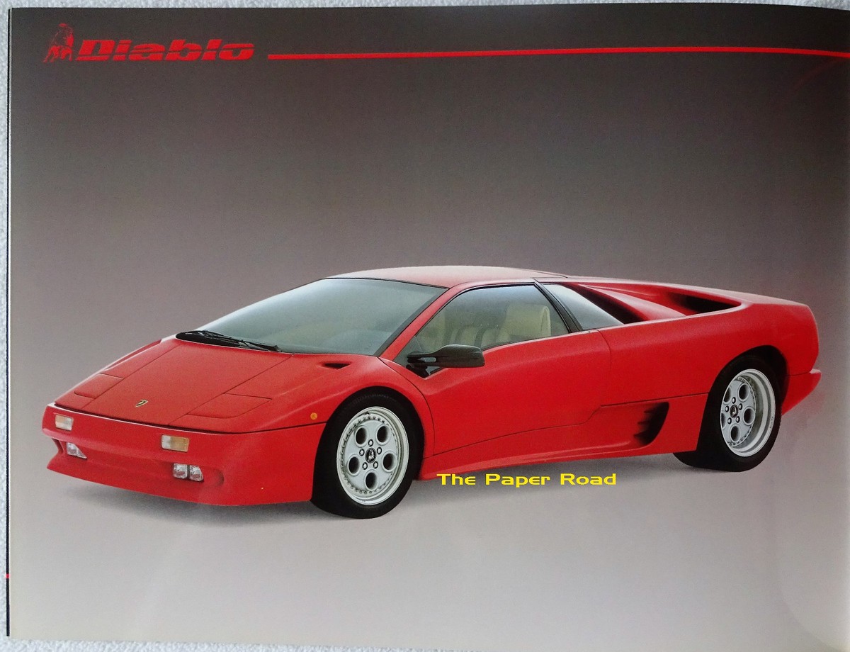 1993 Lamborghini Diablo & Diablo VT Original Sales Brochure