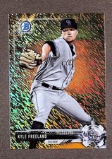 2017 Bowman Chrome Prospects Gold Shimmer Refractor /50 Kyle Freeland Rookie RC