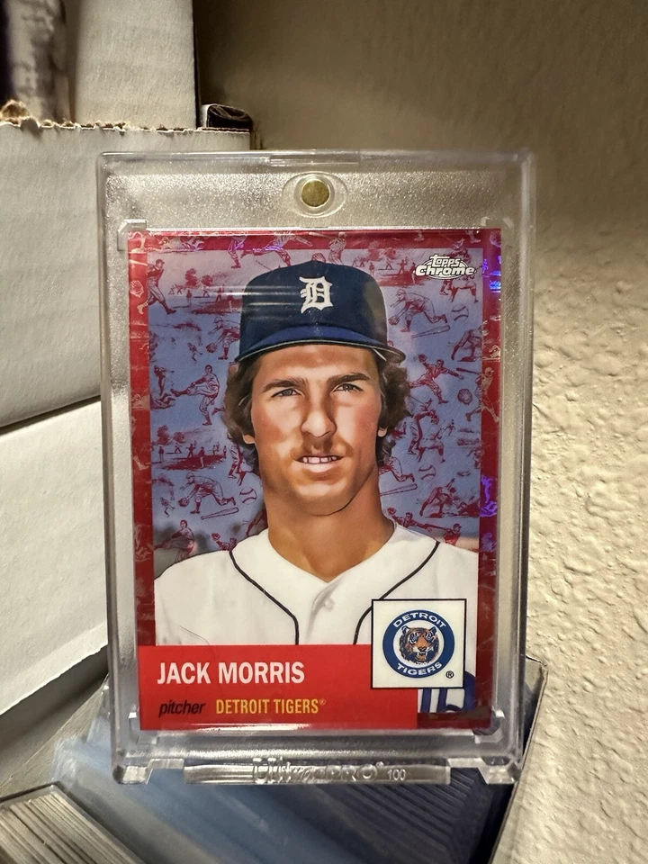 2022 Topps Chrome Platinum Rose Gold Toile Refractor Jack Morris #4/5 - Image 4 of 4