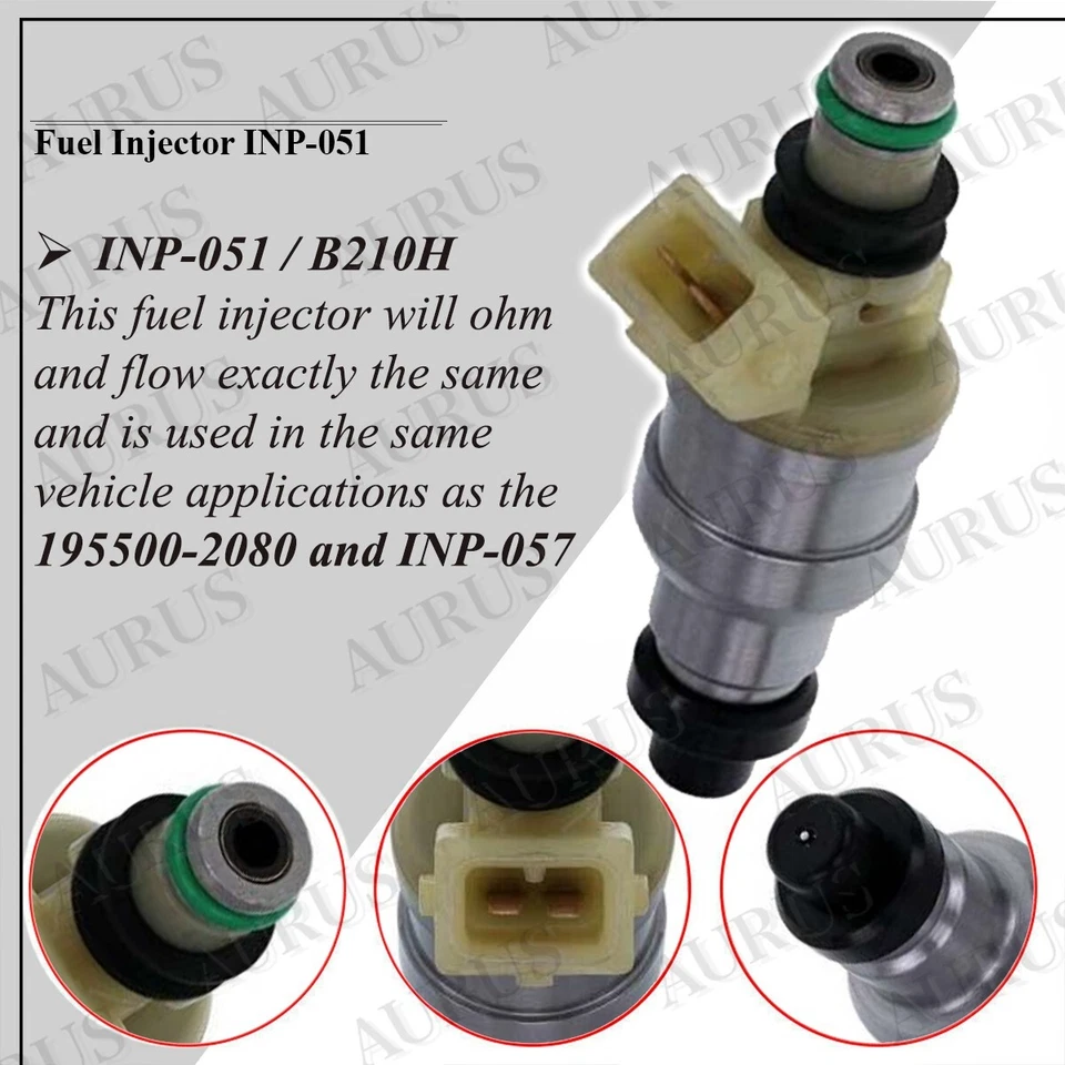 x6 OEM NIKKI Fuel Injector for 1989-1994 Dodge Ram Mitsubishi Sigma Montero 3.0L - image 2 of 4
