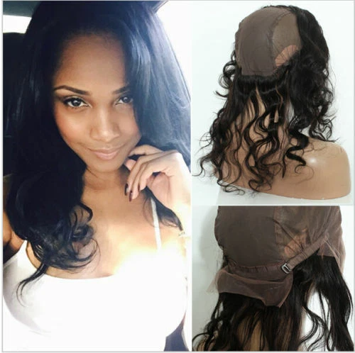 360 Lace Frontal Band with Wig Cap Pre Plucked Peruvian Virgin Human Hair  - Image 3 of 4