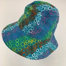 Peace Signs Circles Colorful Youth Bucket Cap Hat Fitted One Size